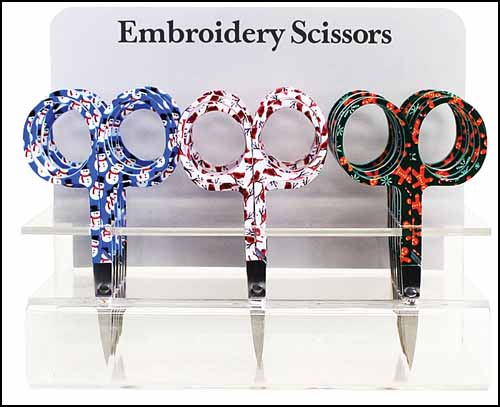 Holiday 3 Embroidery Scissors 6340-81 Display Unit - Click Image to Close